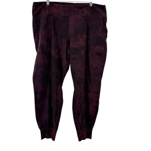 Lululemon Align‎ High Rise Jogger Diamond Dye Cassis Black Burgundy Size 20